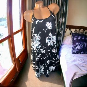 Gilligan & O’Malley Sleepwear l Black Lacey Racerback Nightie, PJ l Plus l EUC